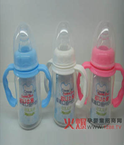 康尼小熊標口PP帶柄奶瓶120ml產(chǎn)品介紹