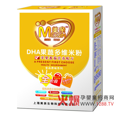 美親金品營(yíng)養(yǎng)米粉蘋(píng)果番茄配方介紹