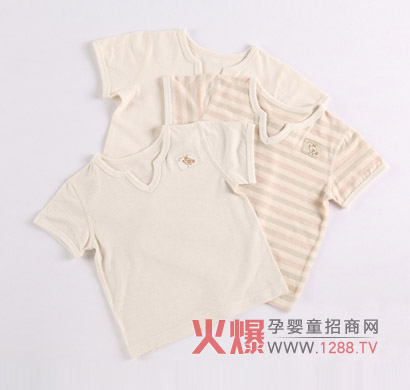 本色棉嬰幼服飾天然棉花材料 健康舒適