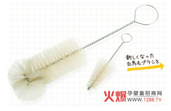 唄嗒天然白馬毛奶瓶刷+奶嘴刷介紹