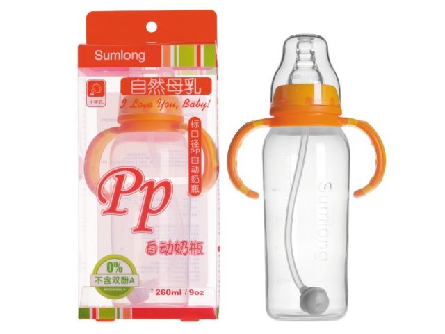 圣馬龍自然母乳標(biāo)準(zhǔn)口徑PP自動(dòng)奶瓶260ml