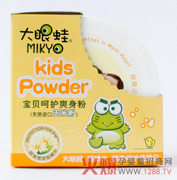 大眼蛙寶貝呵護(hù)爽身粉日夜護(hù)航全天干爽