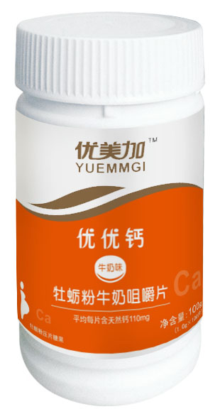 優(yōu)優(yōu)鈣牡蠣粉牛奶咀嚼片（牛奶味）