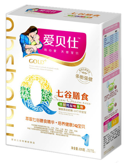 愛(ài)貝仕七谷膳食鐵鋅鈣原味米粉