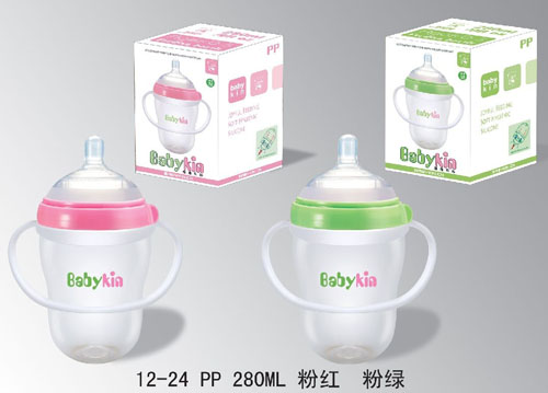 Babykin（貝沁）PP超寬口奶瓶280ml綠色