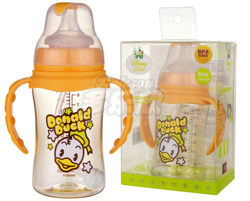迪士尼寶寶寬口徑手柄吸管PPSU奶瓶150ml