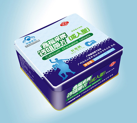 群星鑫福來牌 鈣咀嚼片（成人型）鐵盒