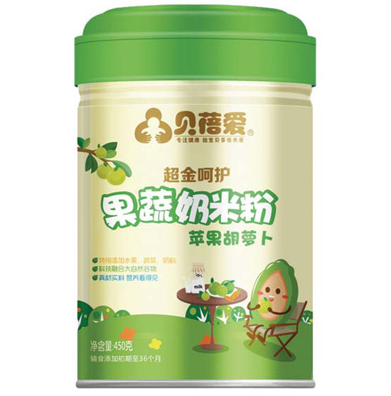 貝蓓愛果蔬奶米粉（蘋果胡蘿卜）