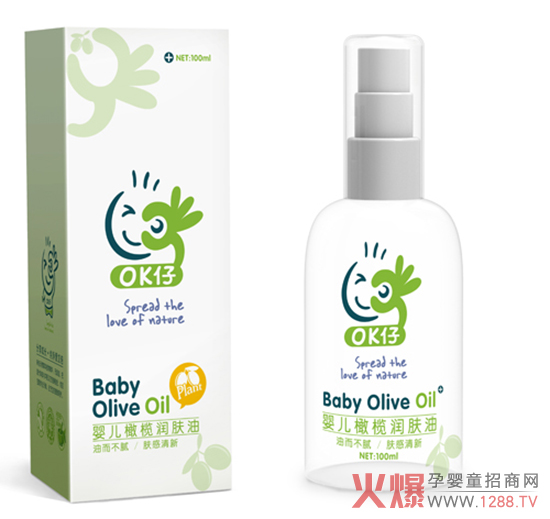 OK仔嬰兒橄欖潤膚油 油而不膩清新怡人
