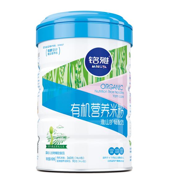 銘雅淮山護暢有機營養(yǎng)米粉（聽裝）450g