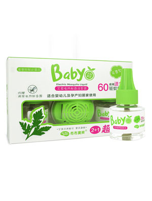  布布寶貝嬰兒艾草蚊香液套裝（45MLX2瓶+1個蚊香器）