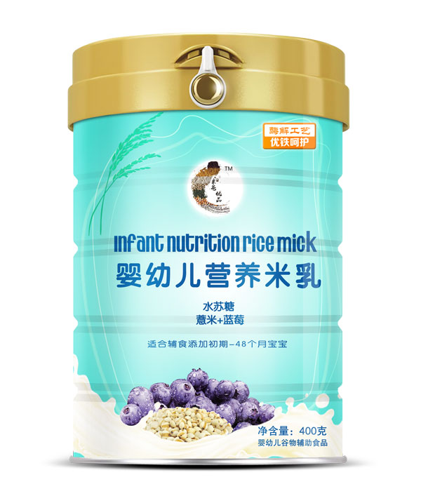     米爸優(yōu)品水蘇糖薏米藍(lán)莓嬰幼兒營(yíng)養(yǎng)米乳