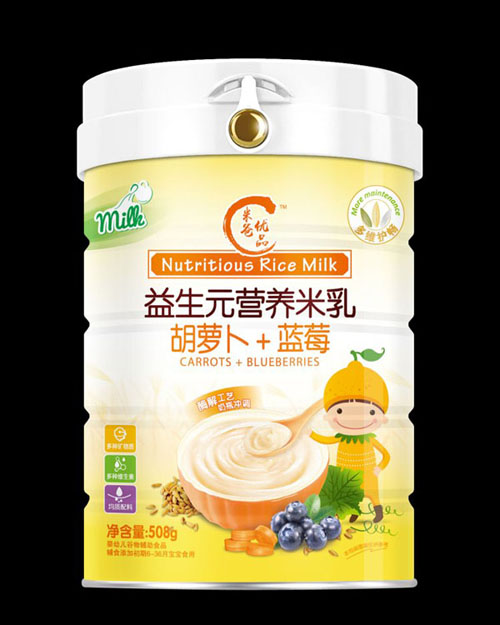   米爸優(yōu)品益生元營(yíng)養(yǎng)米乳-胡蘿卜+藍(lán)莓配方