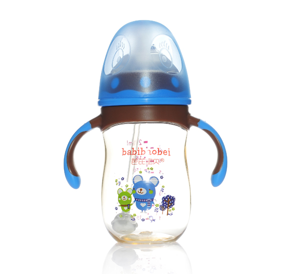 芭芘寶貝PPSU寬口徑奶瓶 藍(lán)色180ml