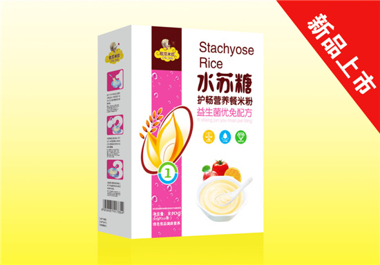   歐貝米拉水蘇糖護暢營養(yǎng)餐米粉益生菌配方盒裝