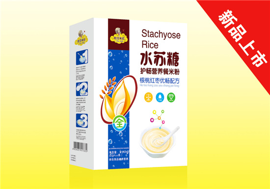   歐貝米拉水蘇糖護暢營養(yǎng)餐米粉核桃紅棗配方盒裝