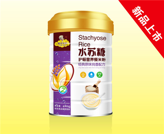   歐貝米拉水蘇糖護暢營養(yǎng)餐米粉原味純香配方聽裝