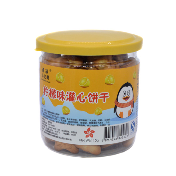    南極小企鵝灌心餅干檸檬味