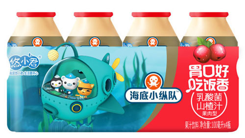   海底小縱隊(duì)乳酸菌山楂汁四連膜