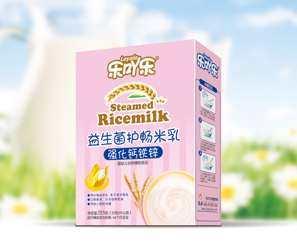  樂吖樂益生菌護(hù)暢米乳強(qiáng)化鈣鐵鋅盒裝