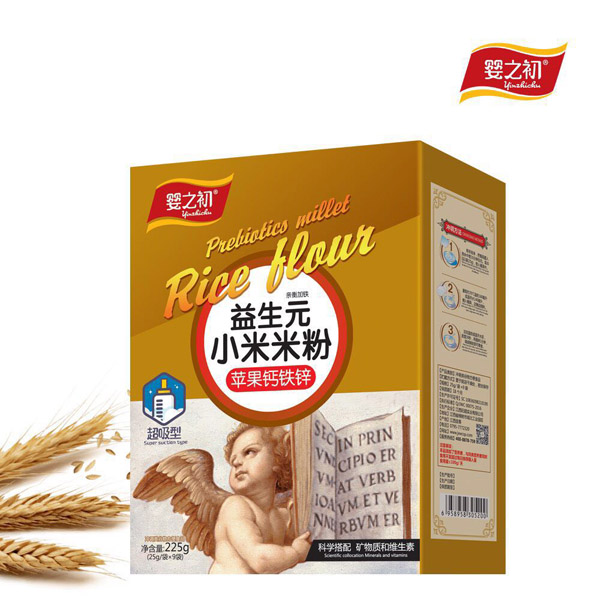  嬰之初益生元護暢小米米粉-蘋果鈣鐵鋅盒裝