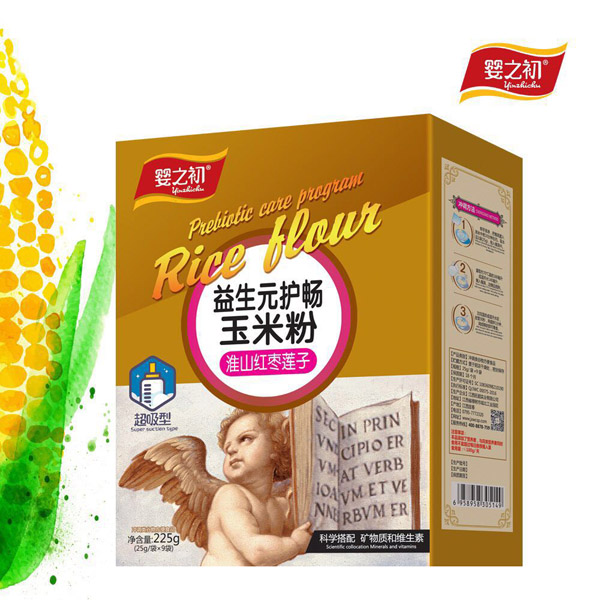  嬰之初益生元護暢玉米米粉-淮山紅棗蓮子盒裝