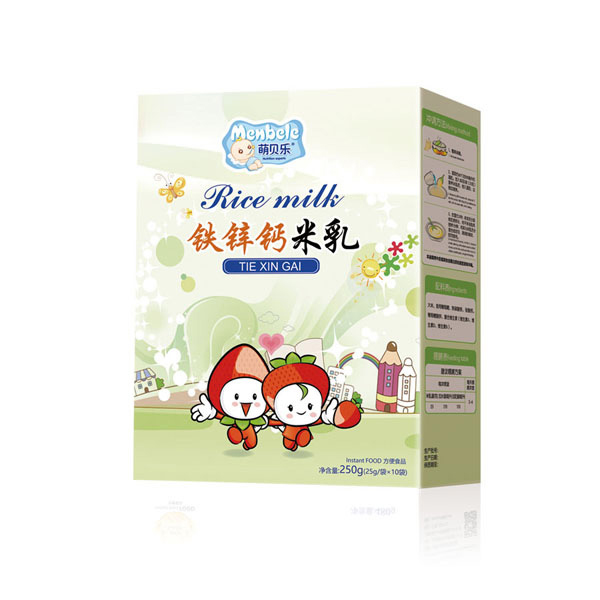  萌貝樂鐵鋅鈣米乳-盒裝
