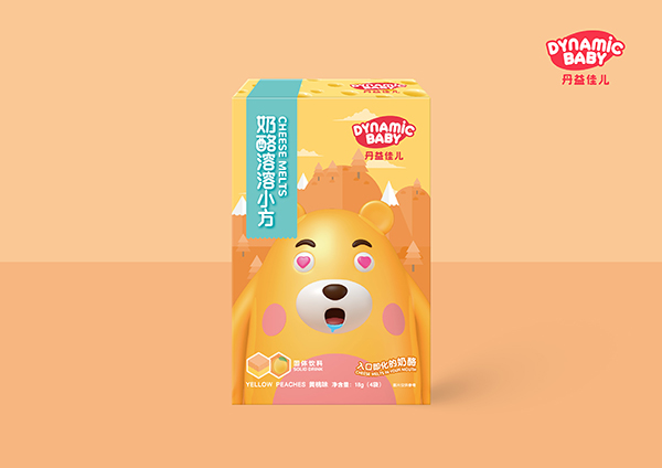  丹益佳兒奶酪溶溶小方 黃桃味