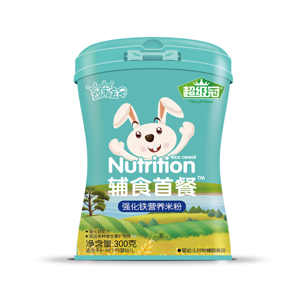   超級冠輔食首餐強化鐵米粉