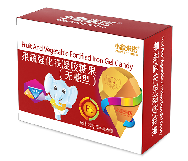  小象米塔果蔬強(qiáng)化鐵凝膠糖果