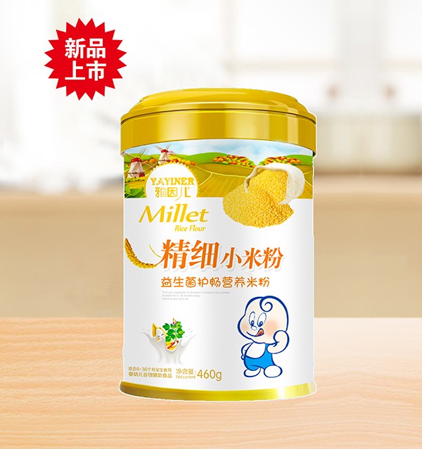  雅因兒益生菌護暢精細小米粉 桶裝