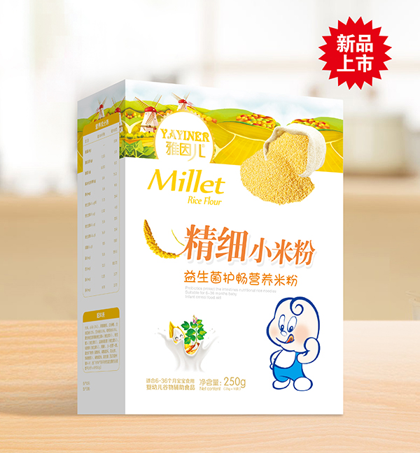  雅因兒益生菌護暢精細小米粉 盒裝