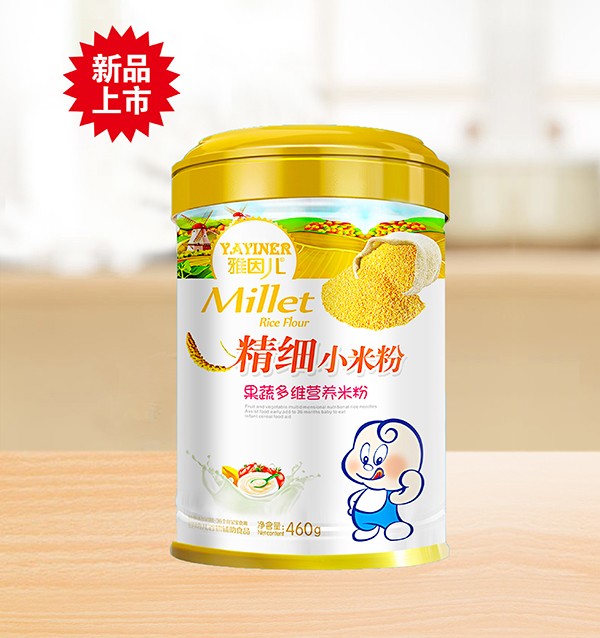  雅因兒果蔬多維精細小米粉 桶裝