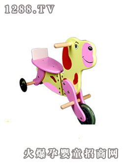 比好原木三輪車-小狗