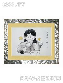 愛貝佳胎毛畫幸福牛牛