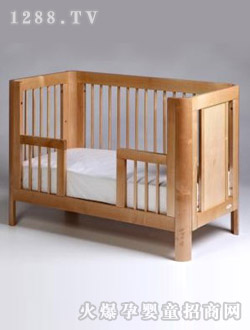 特洛伊幼兒床護(hù)欄原木色