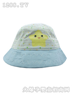 星瑞祥星星兒童盆帽藍(lán)