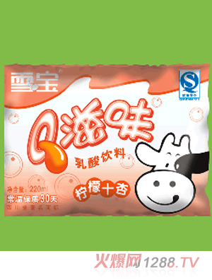 雪寶Q滋味檸檬加杏乳酸飲料