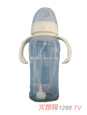 貝晨寬口硅膠奶瓶300ml