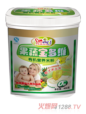 帥嘟嘟果蔬寶多維有機(jī)營養(yǎng)米粉0段