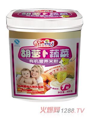 帥嘟嘟胡蘿卜蔬菜有機(jī)營養(yǎng)米粉 1段