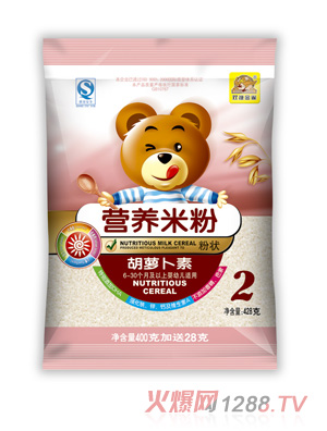 雙捷金雀428g袋裝胡蘿卜粉狀米粉