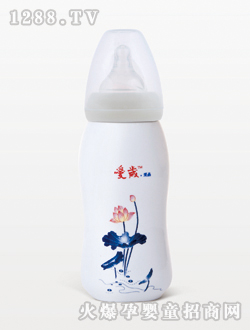 愛歲采晶荷塘系列白色奶瓶