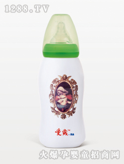 愛(ài)歲采晶圣母育嬰系列青色奶瓶