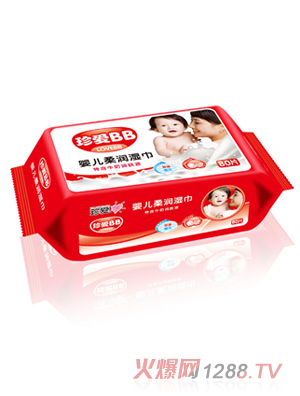 珍愛(ài)嬰兒柔潤(rùn)濕巾袋裝80片