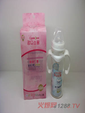 康尼小熊寬口玻璃自動奶瓶220ml