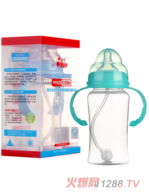 豆豆我寬口弧形奶瓶300ML
