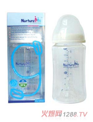 Nurture Me寬口徑玻璃奶瓶8安士