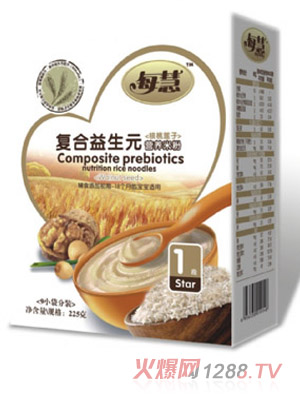每慧核桃蓮子復(fù)合益生元米粉1段（盒裝）