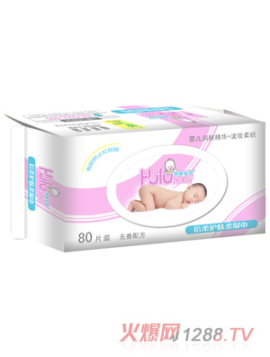 呼嚕寶貝倍柔護(hù)膚柔濕巾80片